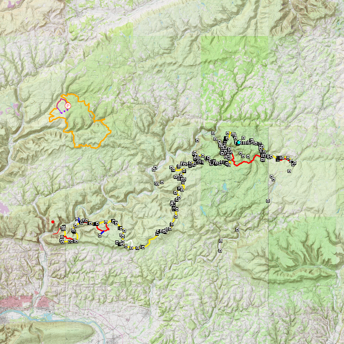 Loyalsock detailed map CalTopo