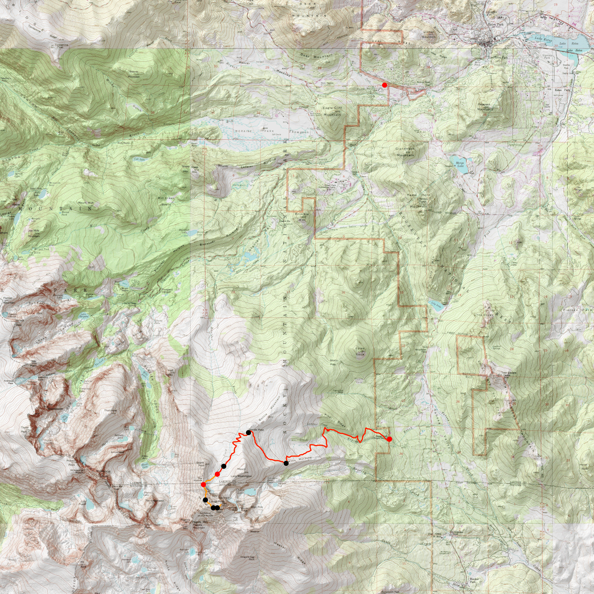 Longs Peak - CalTopo