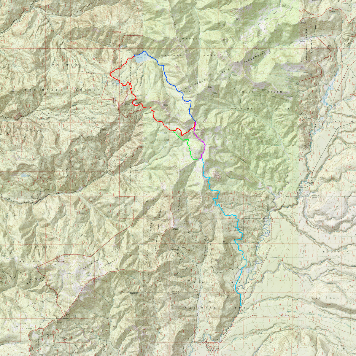 Hershberger Mountain to Buckeye and Fish Lakes - CalTopo
