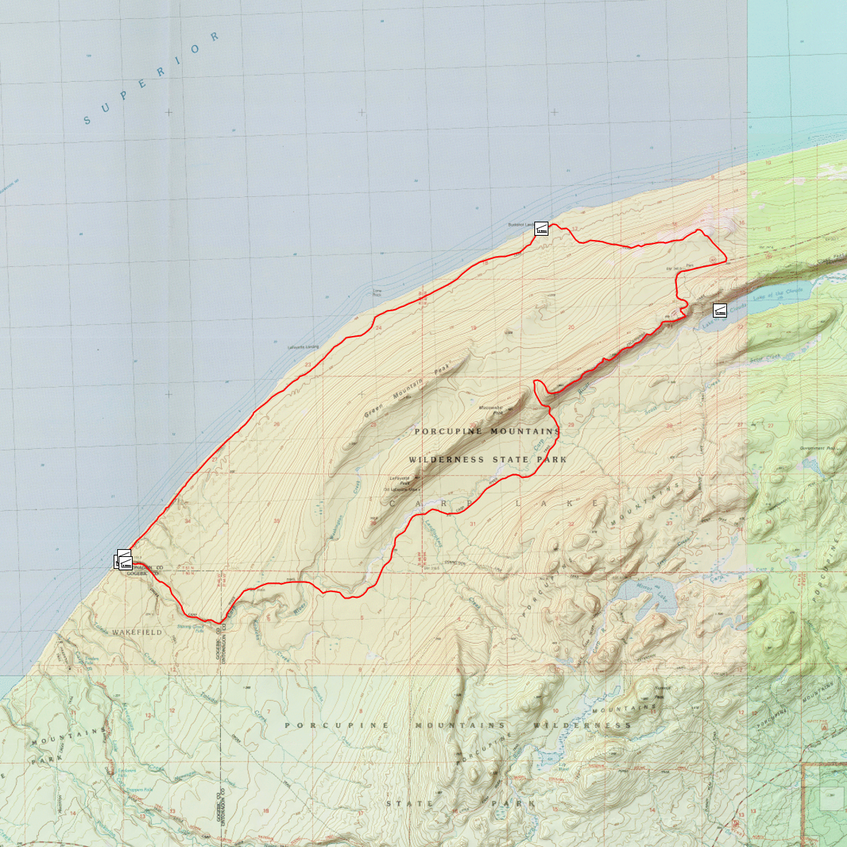 Porcupine Mountains Escarpment Superior Loop