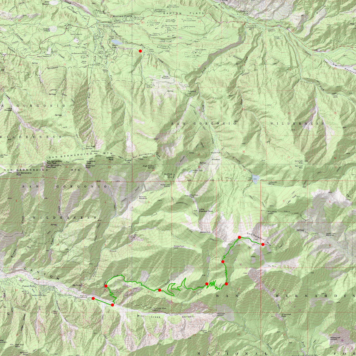 San Gorgonio - CalTopo