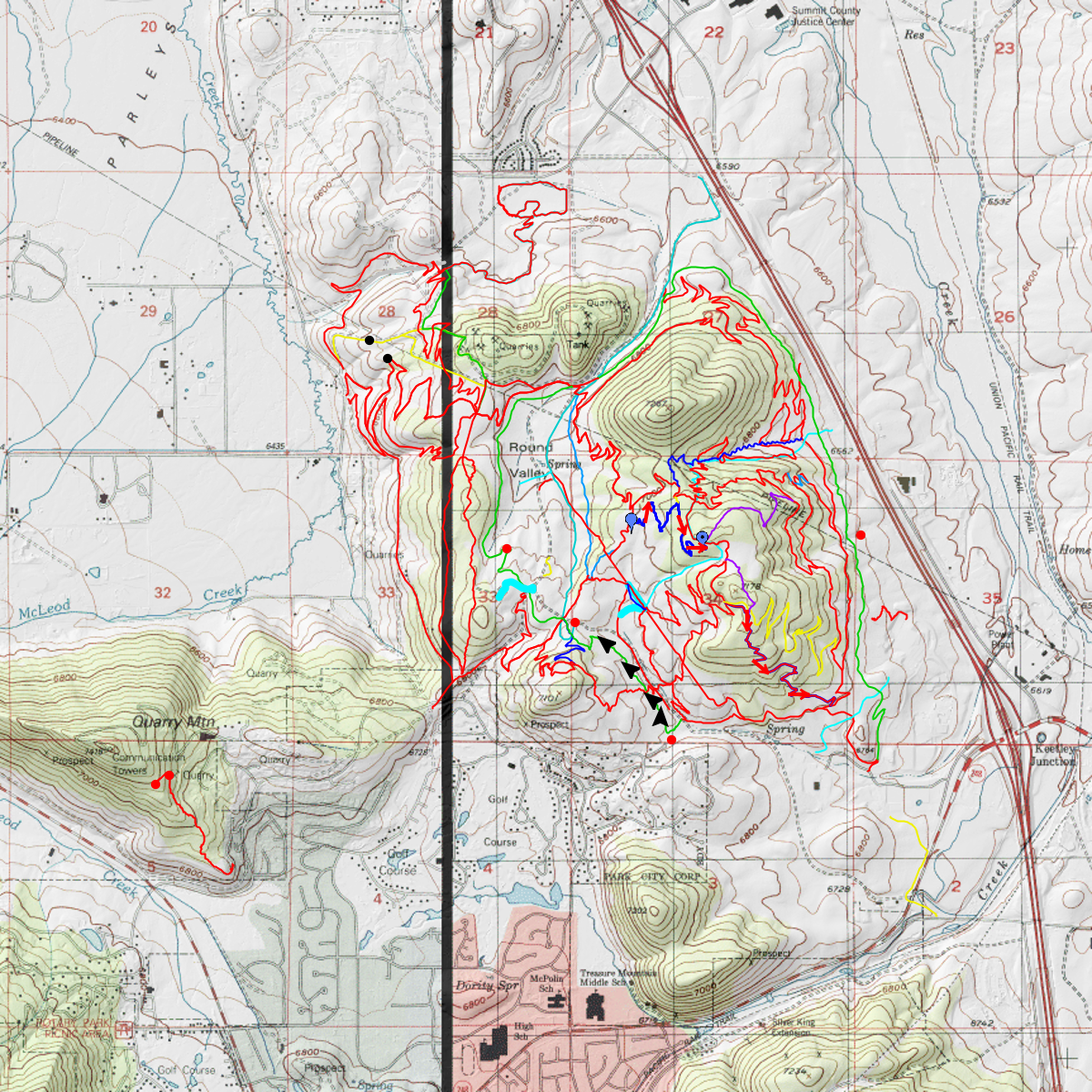 Round Valley Trails - CalTopo