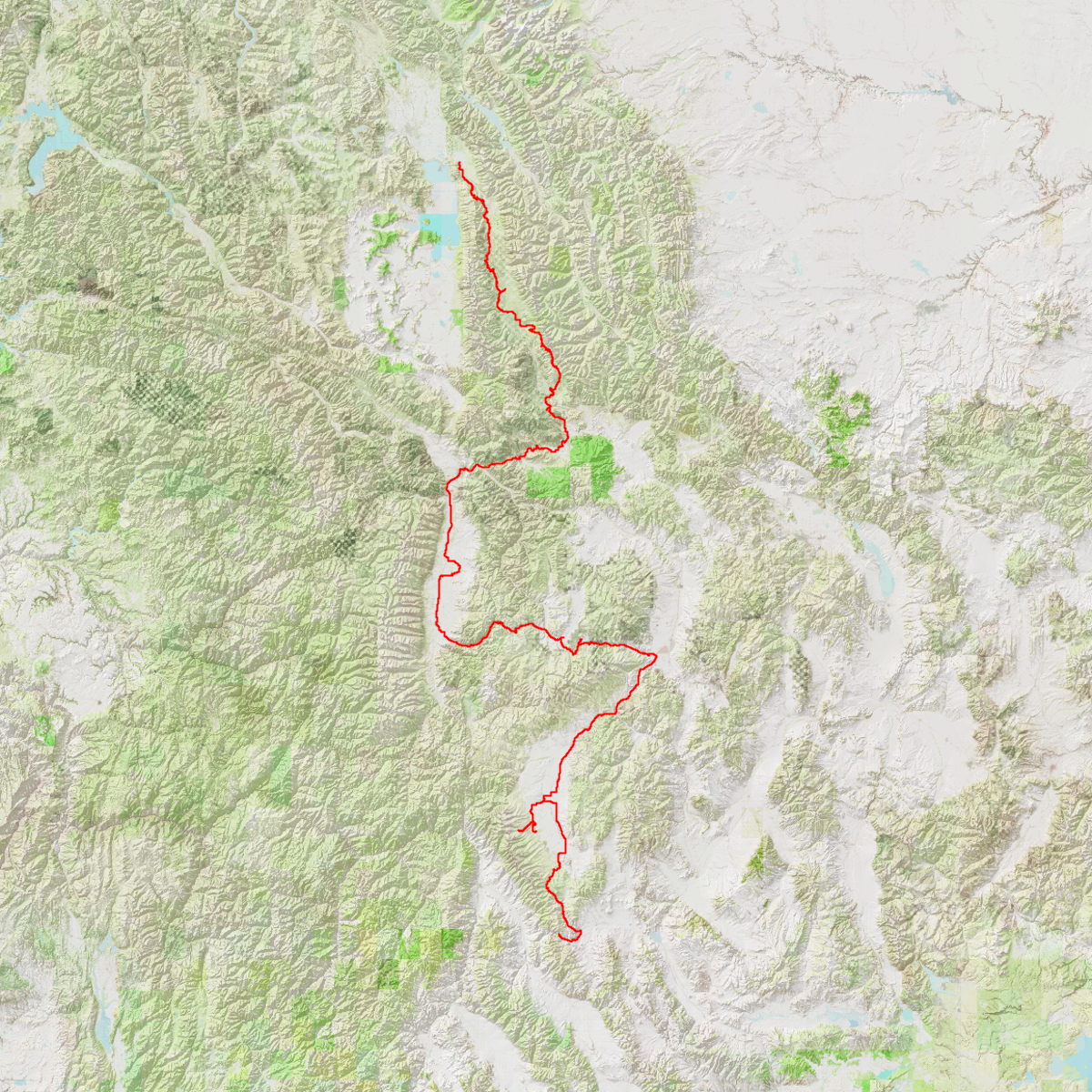 Flathead to Idaho Gravel Ride - CalTopo