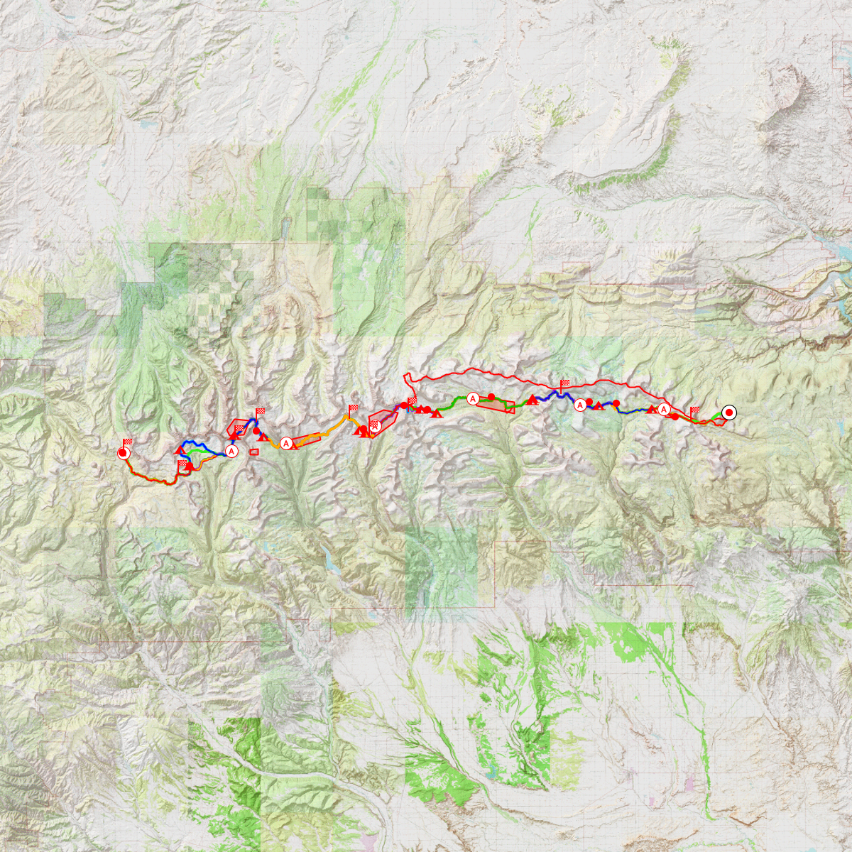 Uintas - Highline Trail with Art Edits - CalTopo