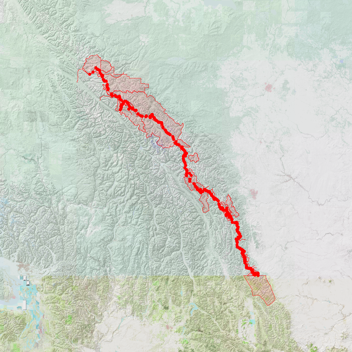 Canada - Great Divide Trail ** - CalTopo