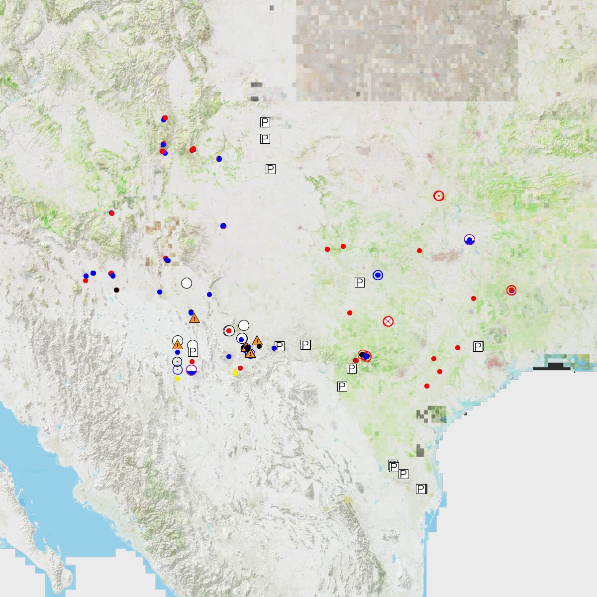 Texas And NM CalTopo
