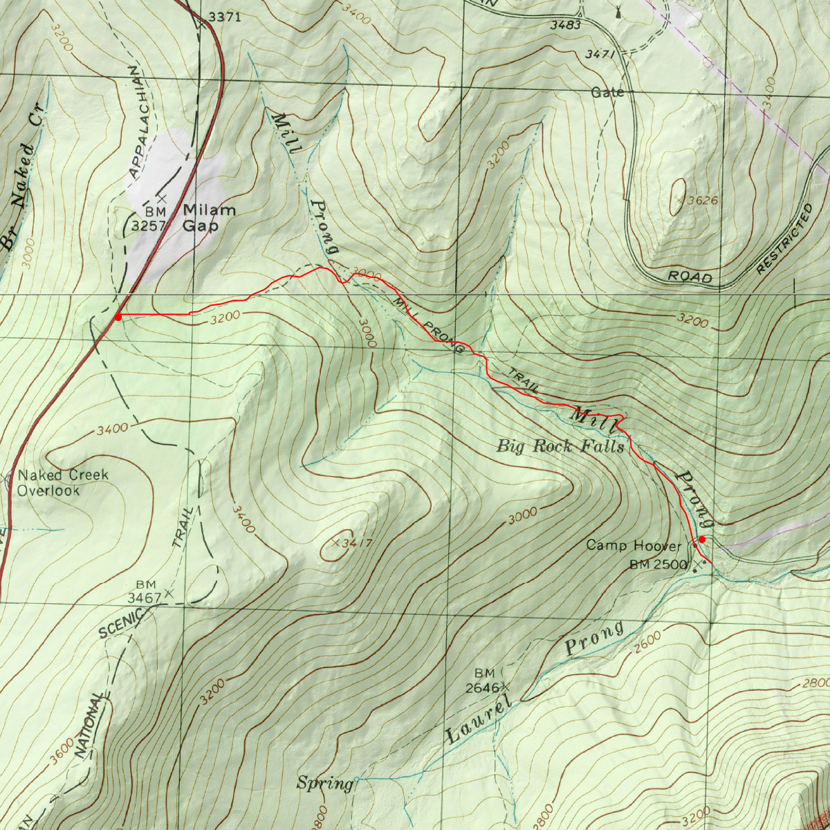 Rapidan Camp - CalTopo