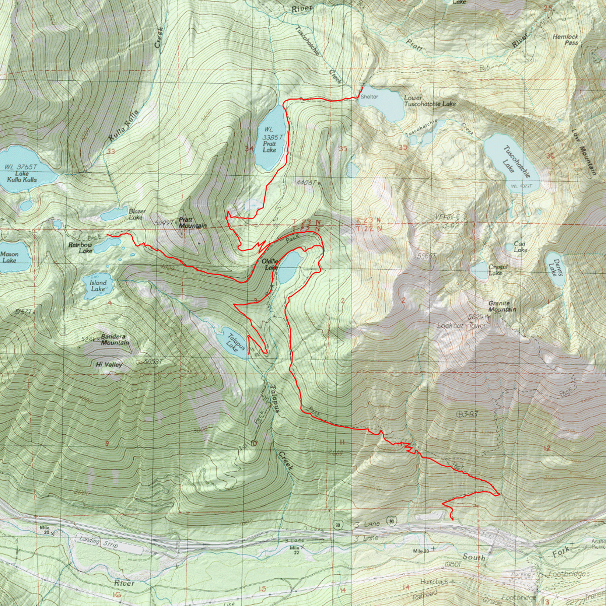 olalli-talapus-pratt lake trail - CalTopo