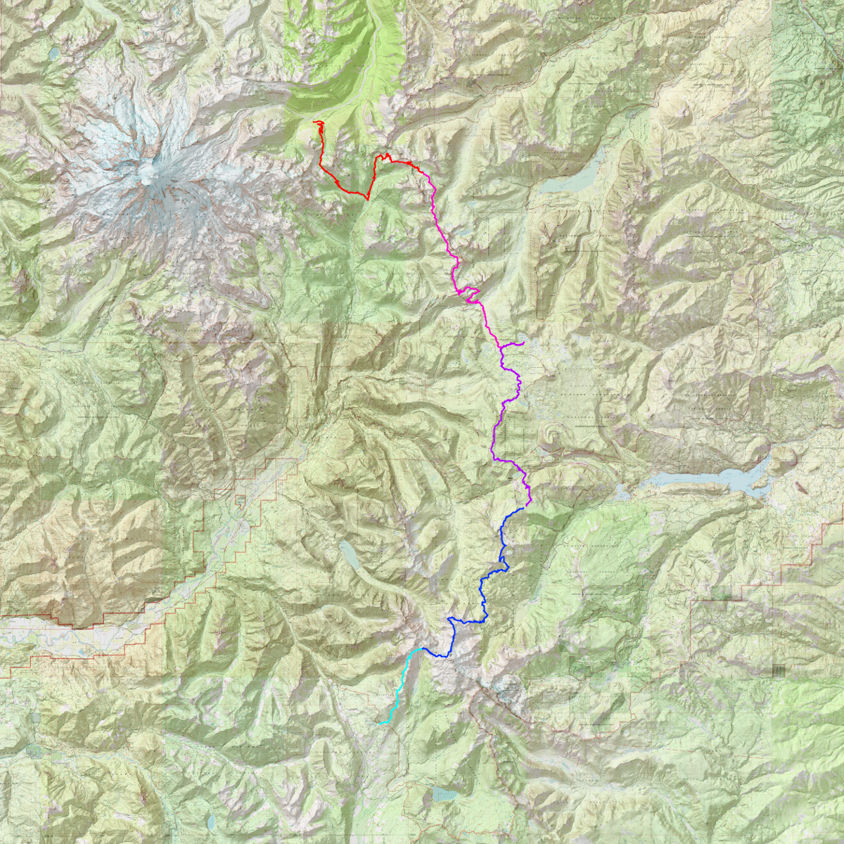 Goat Rocks 5 day loop - CalTopo