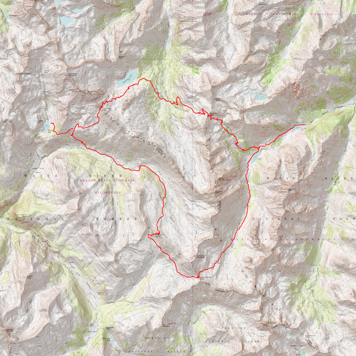 4 Pass Loop - CalTopo