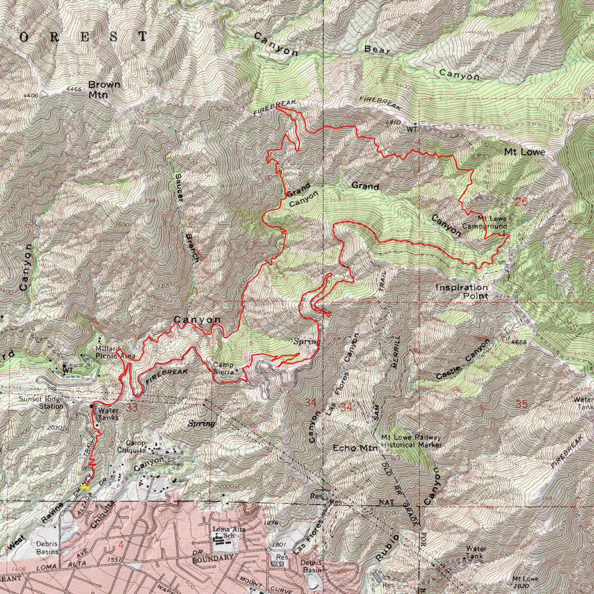 daen mine round about - CalTopo