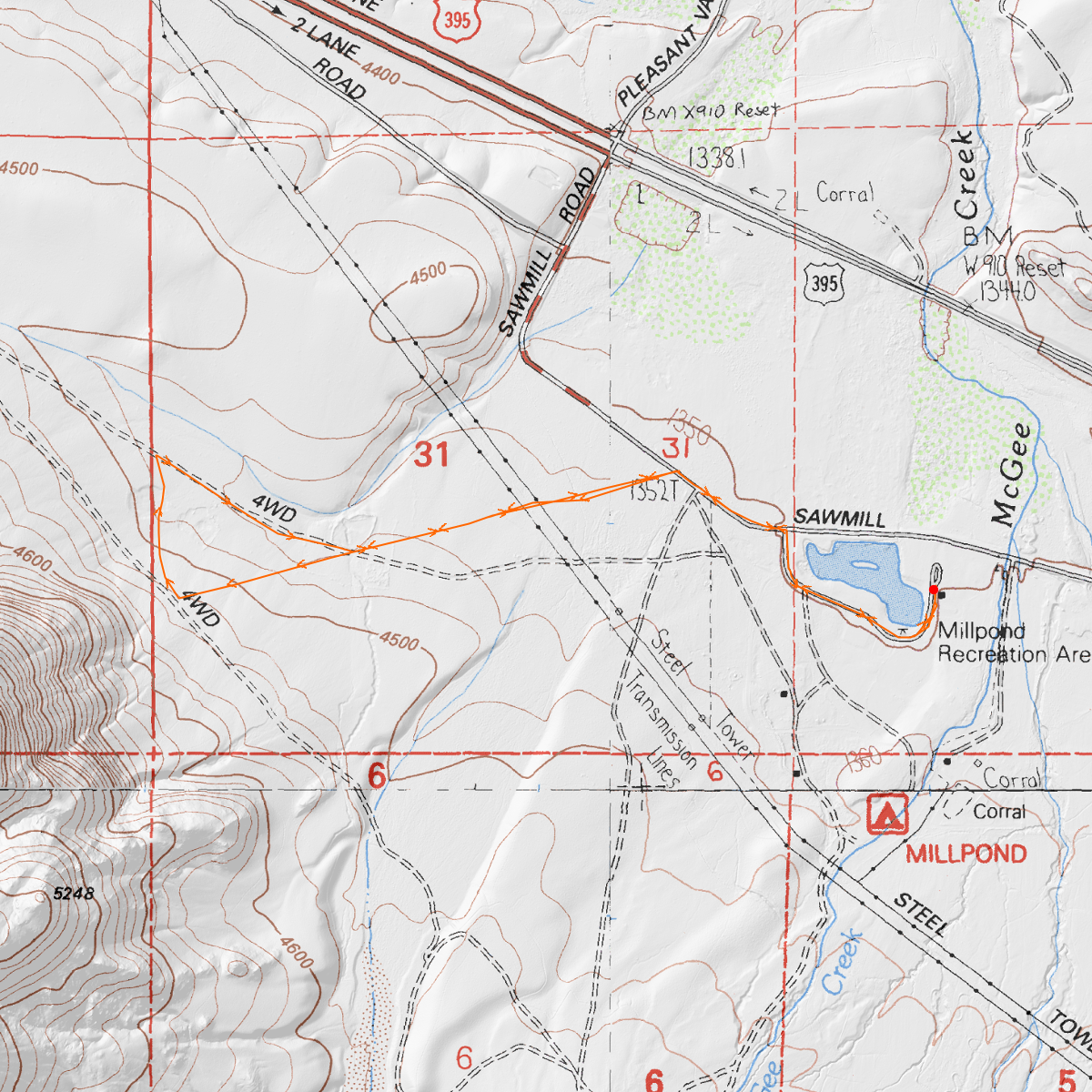 Inyo SAR Winter Race Series 5k - CalTopo