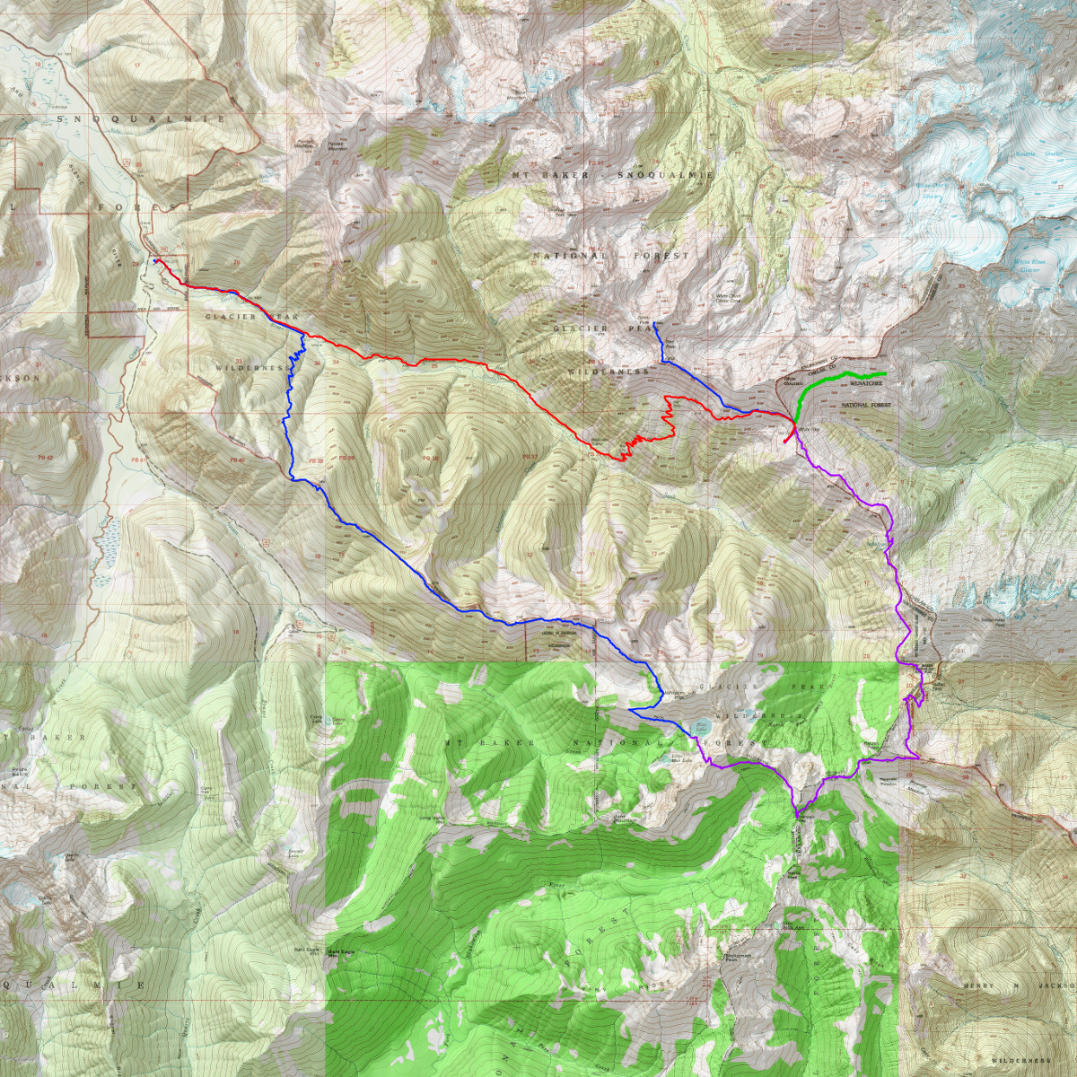 White Pass-Pilot Ridge - CalTopo