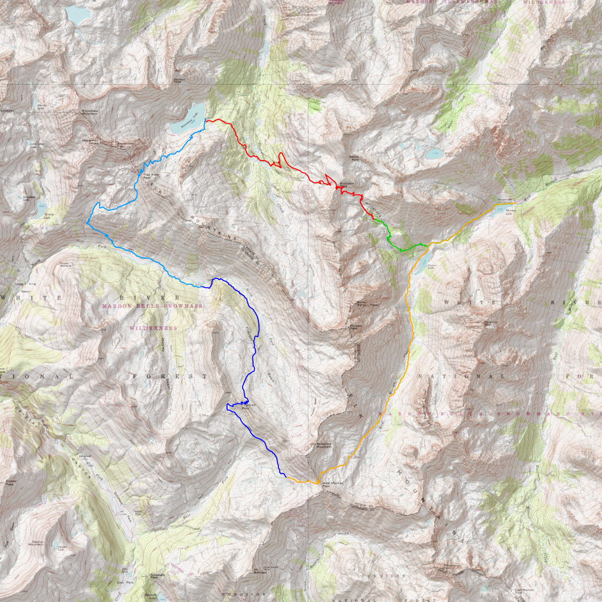 Four Pass Loop - CalTopo