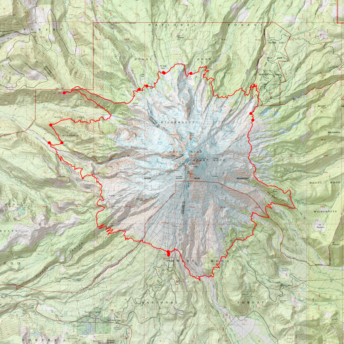 Timberline Trail - CalTopo
