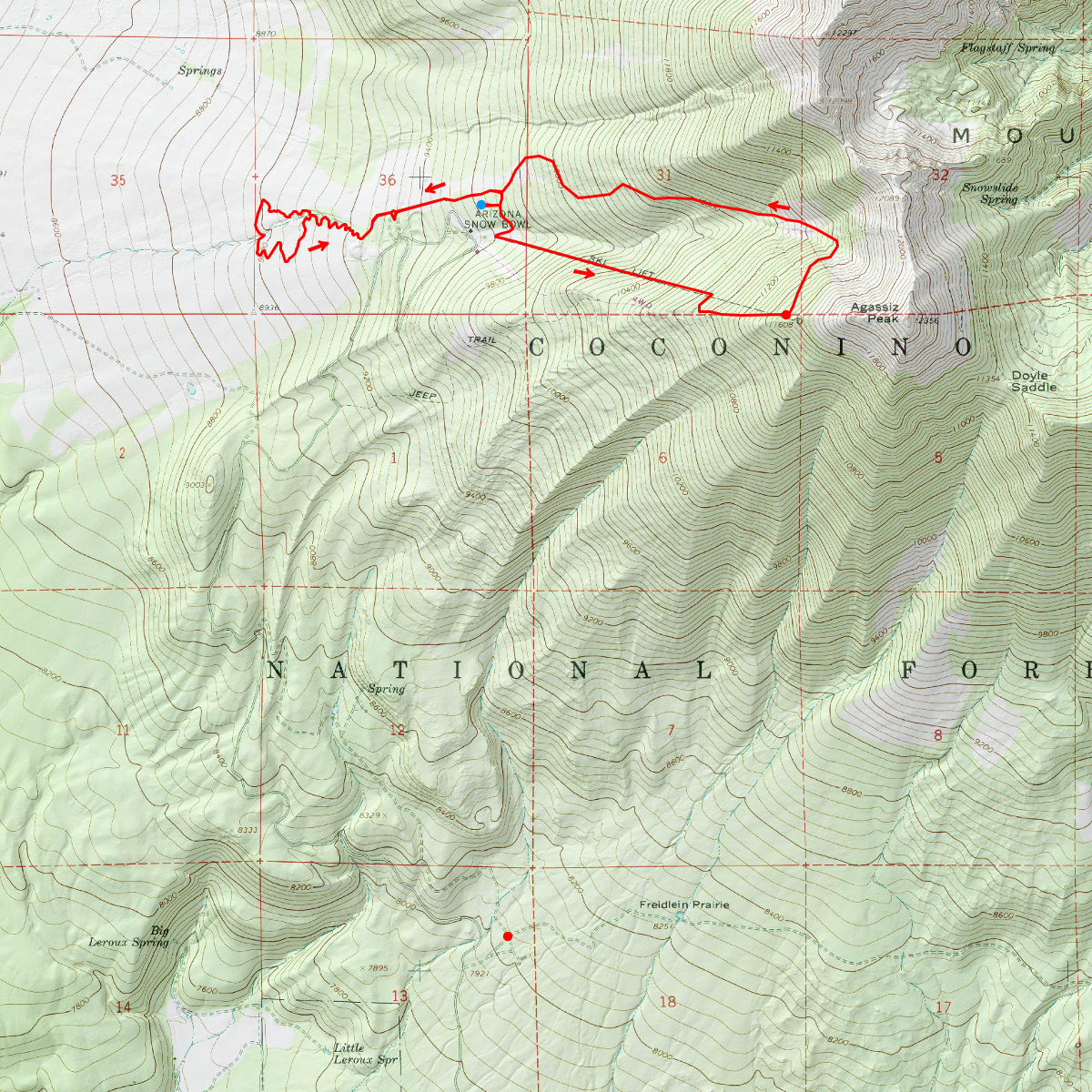 Flagstaff Sky Peaks 10K 2018 - CalTopo