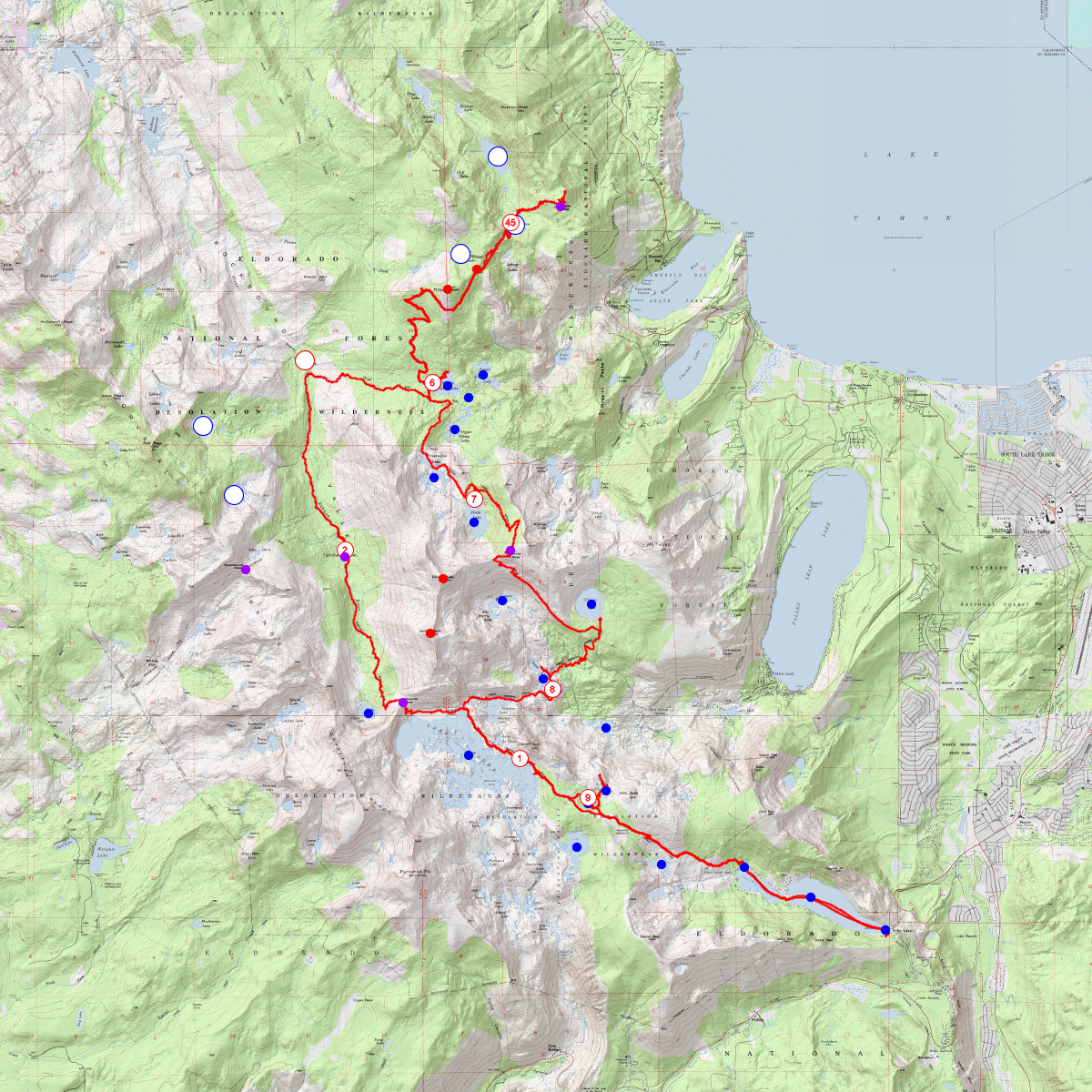 Desolation Wilderness Map Pdf Desolation Wilderness 2018 - Caltopo