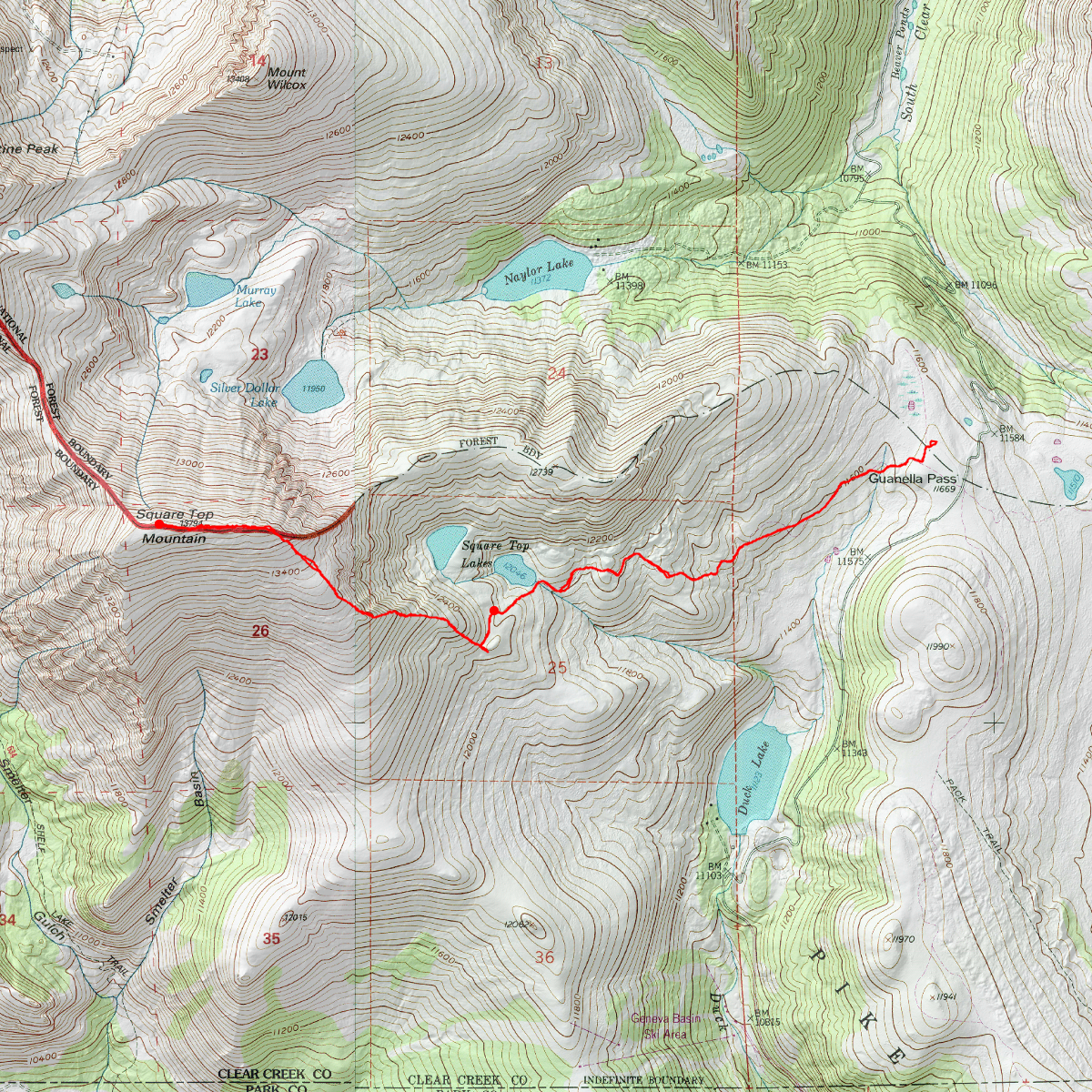 Square Top Mountain - CalTopo