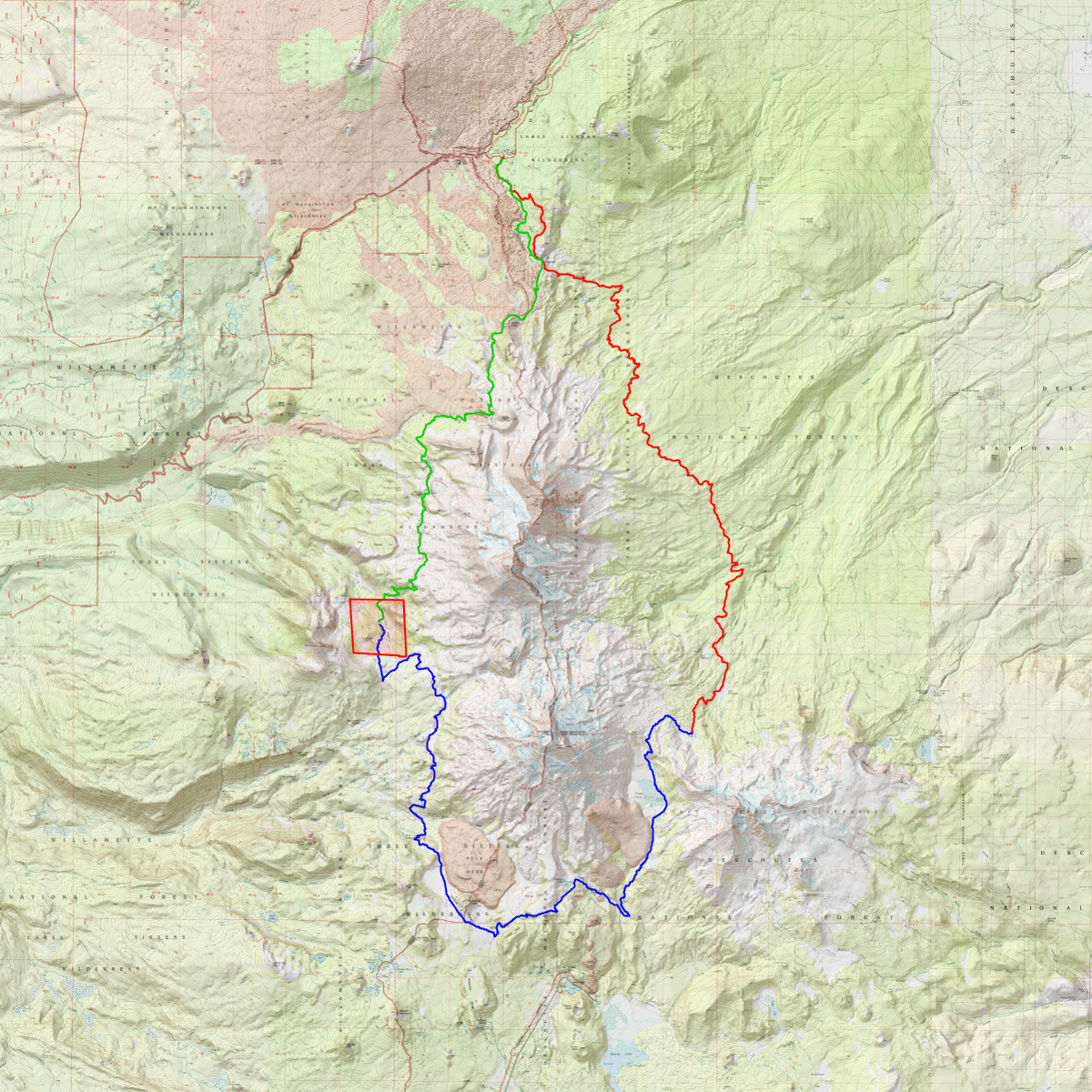 Three Sisters Loop - CalTopo