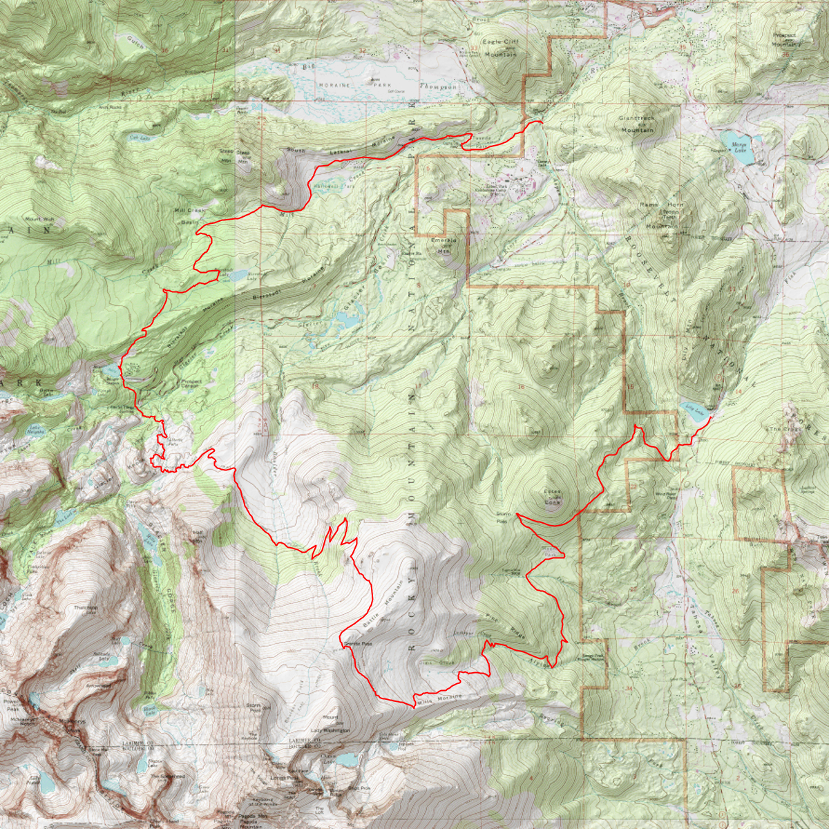 Lily Lake to Y - CalTopo