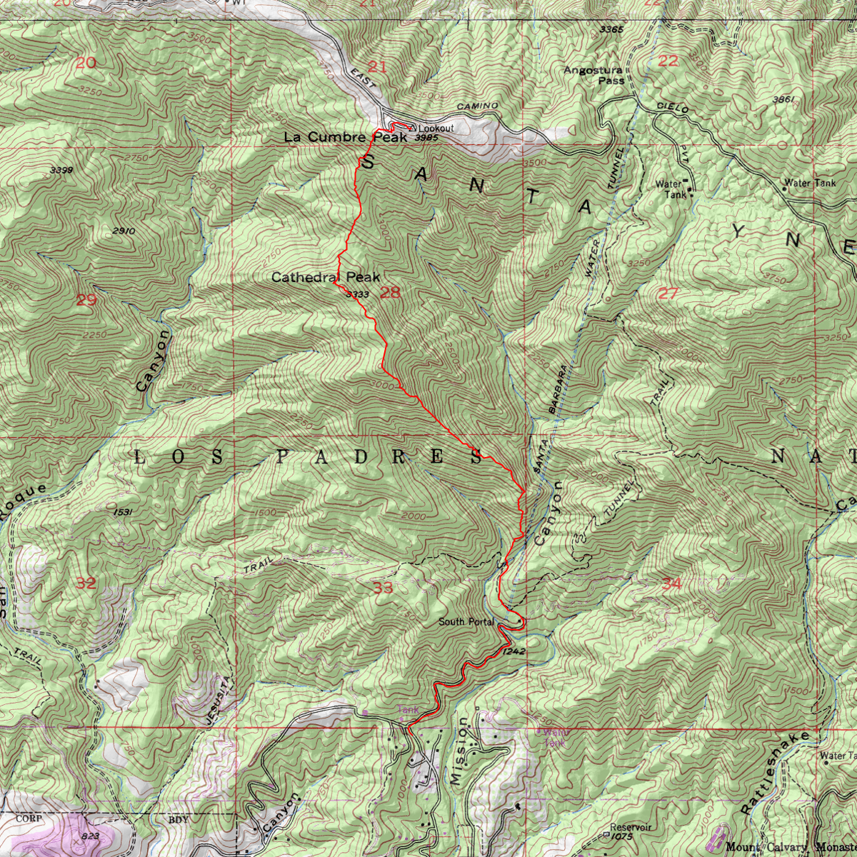 Arlington Peak - CalTopo