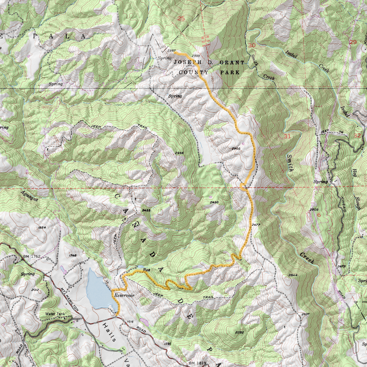 antler point CalTopo