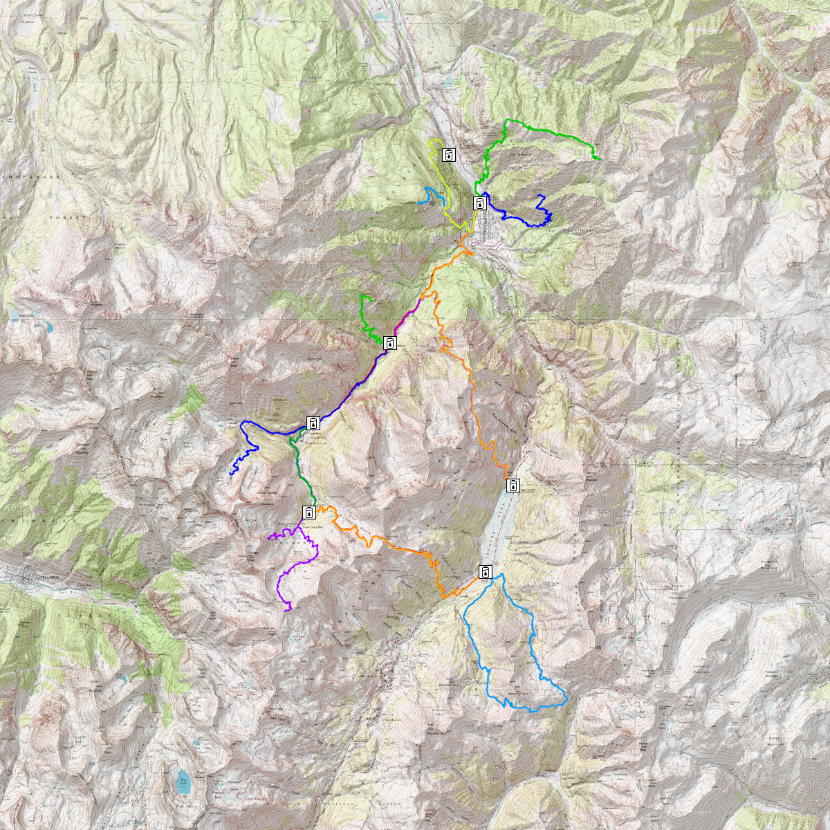 Ouray 100 Mile Endurance Run CalTopo