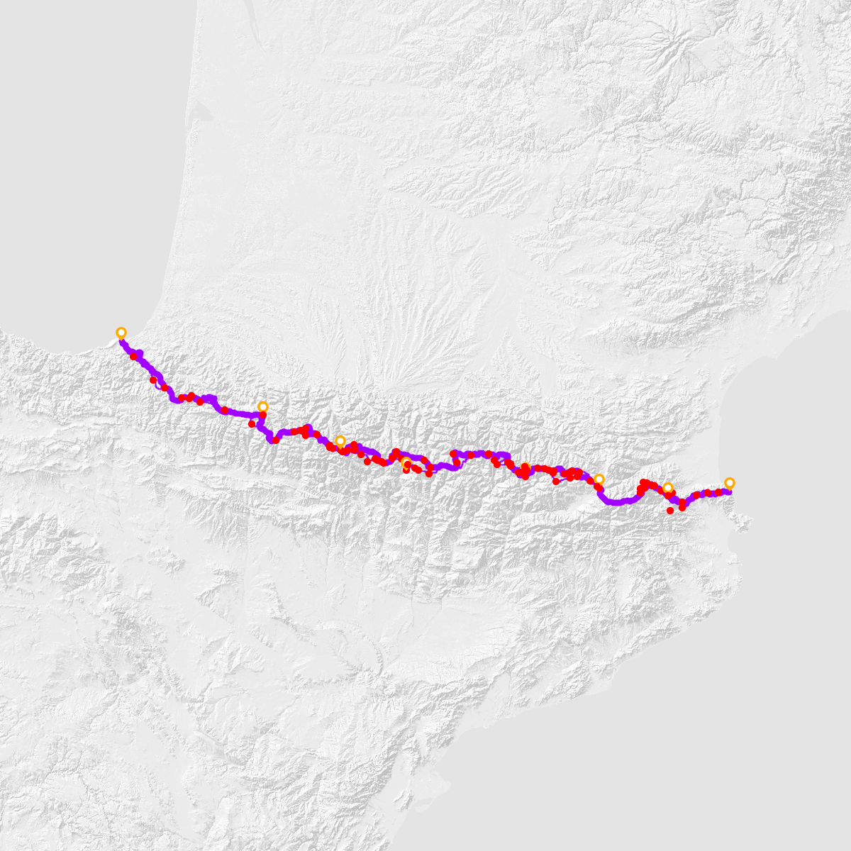 Haute Route Pyrenees - Caltopo