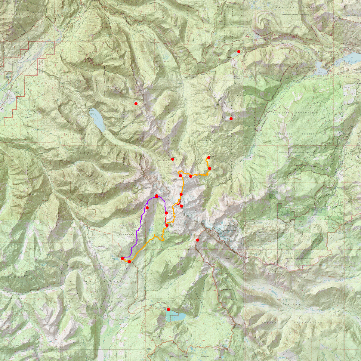 Goat Rocks - CalTopo