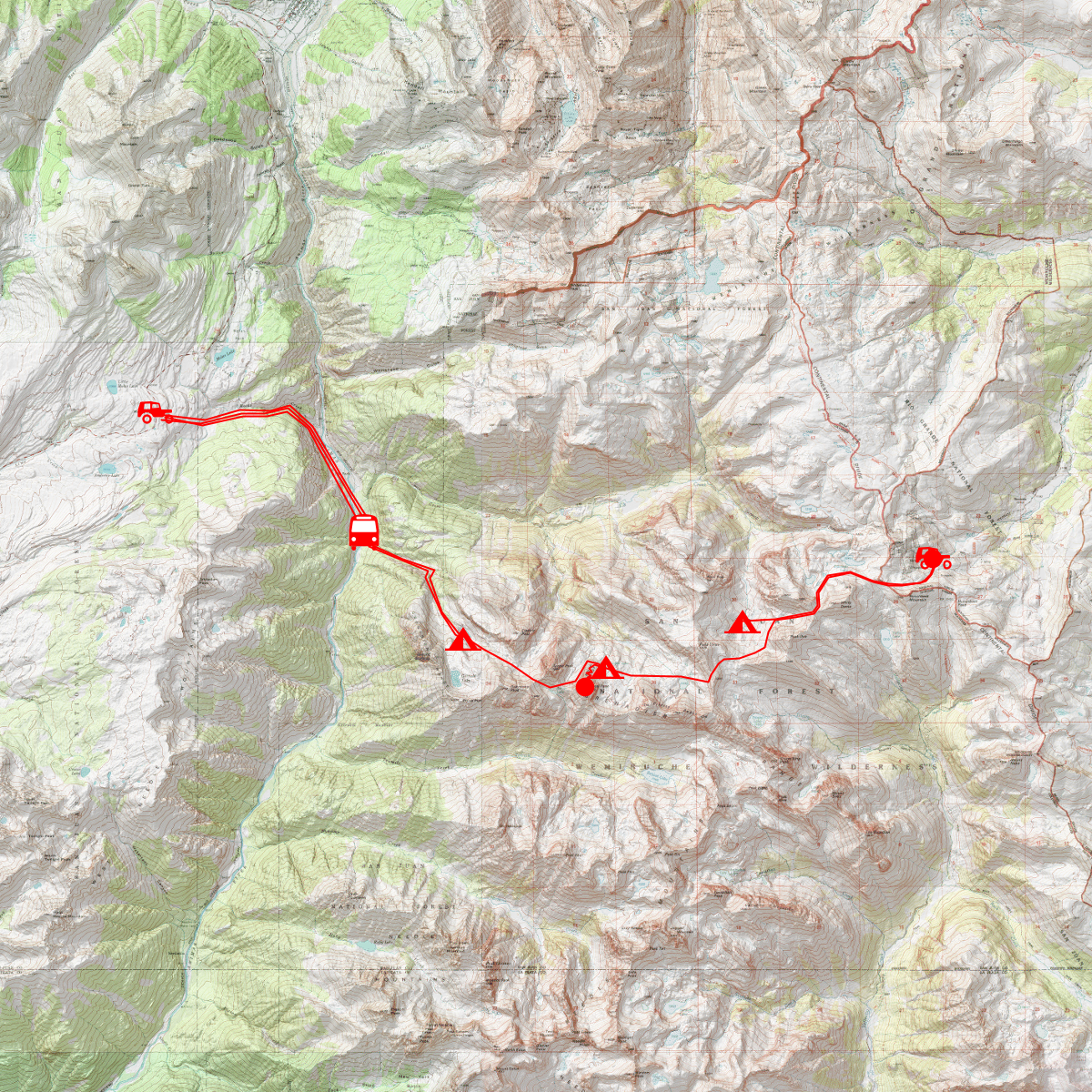 Wham Ridge! - CalTopo