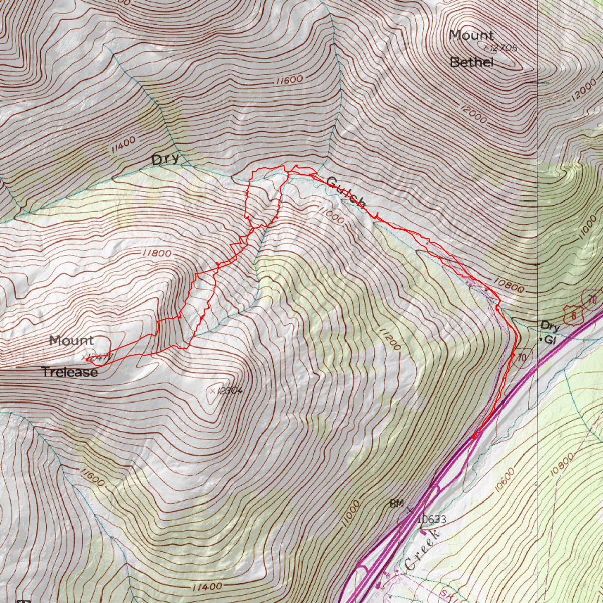 Mt. Trelease - CalTopo