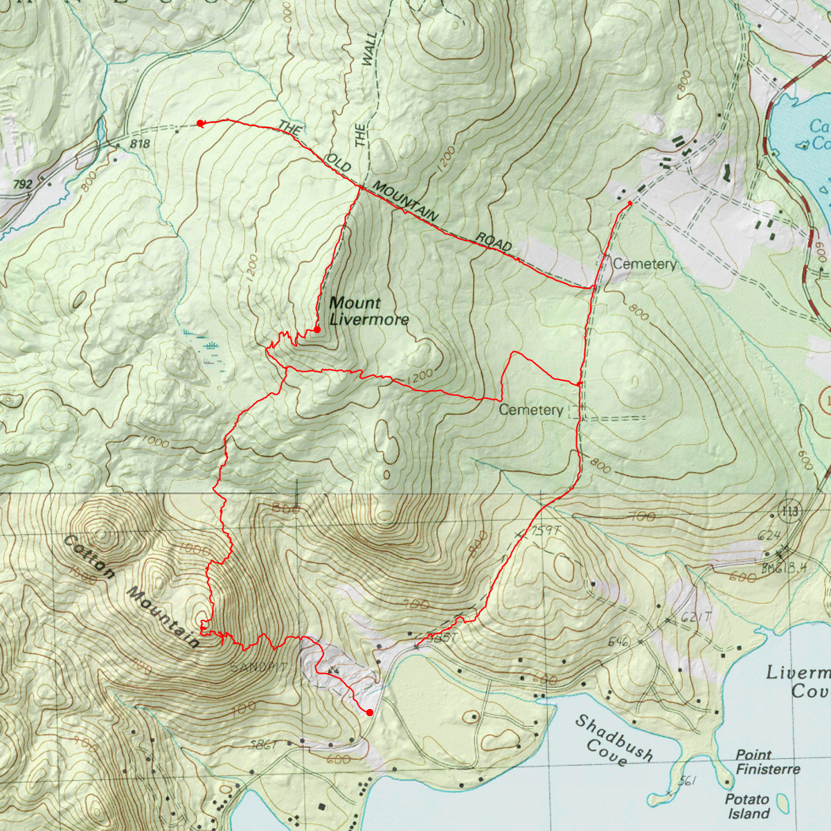 Mt Livermore Area Trails - CalTopo