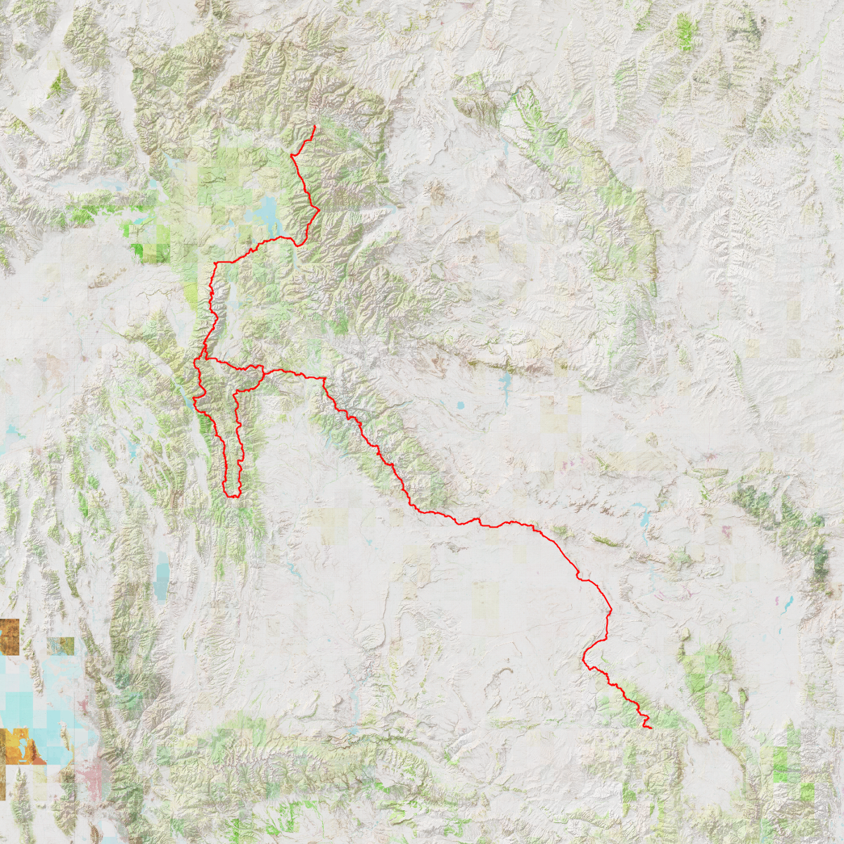 Wyoming Trail Overview - CalTopo