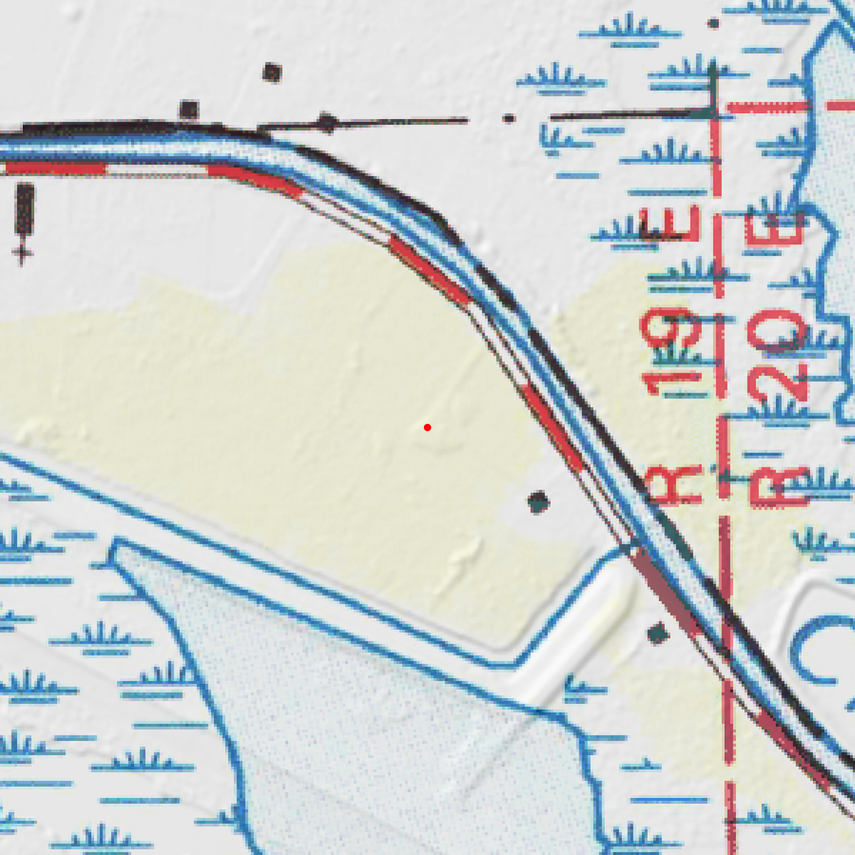 Pointe Aux Chenes CalTopo