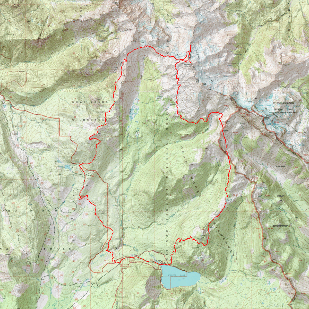 Goat Snowy Nanny ridge - CalTopo