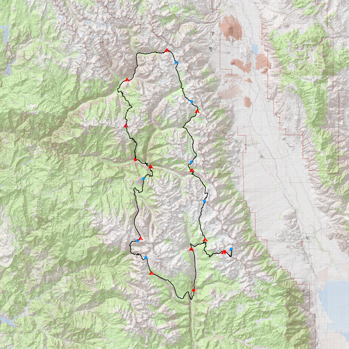 Big Seki Loop w/ Whitney - CalTopo