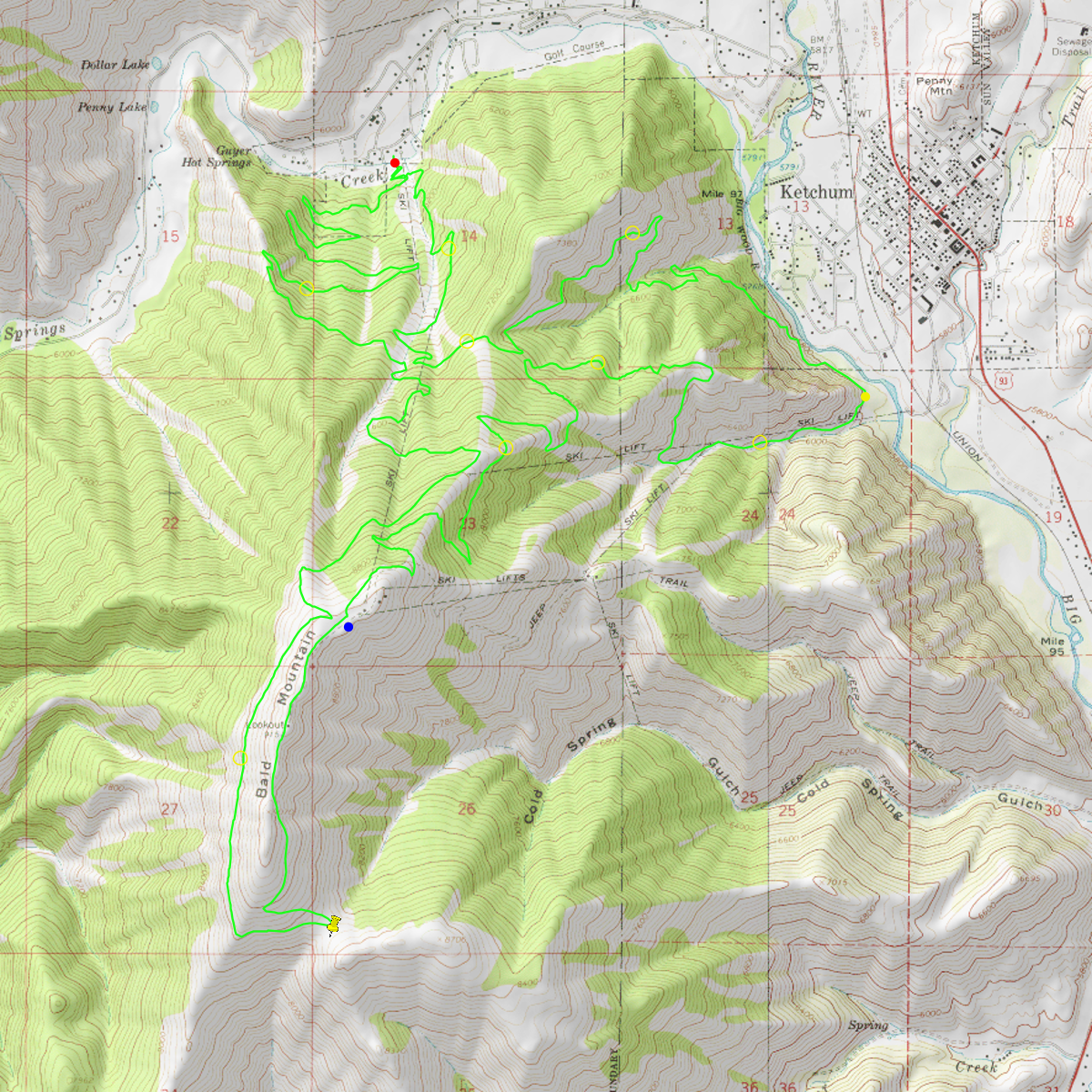 Sun Valley 27K - CalTopo