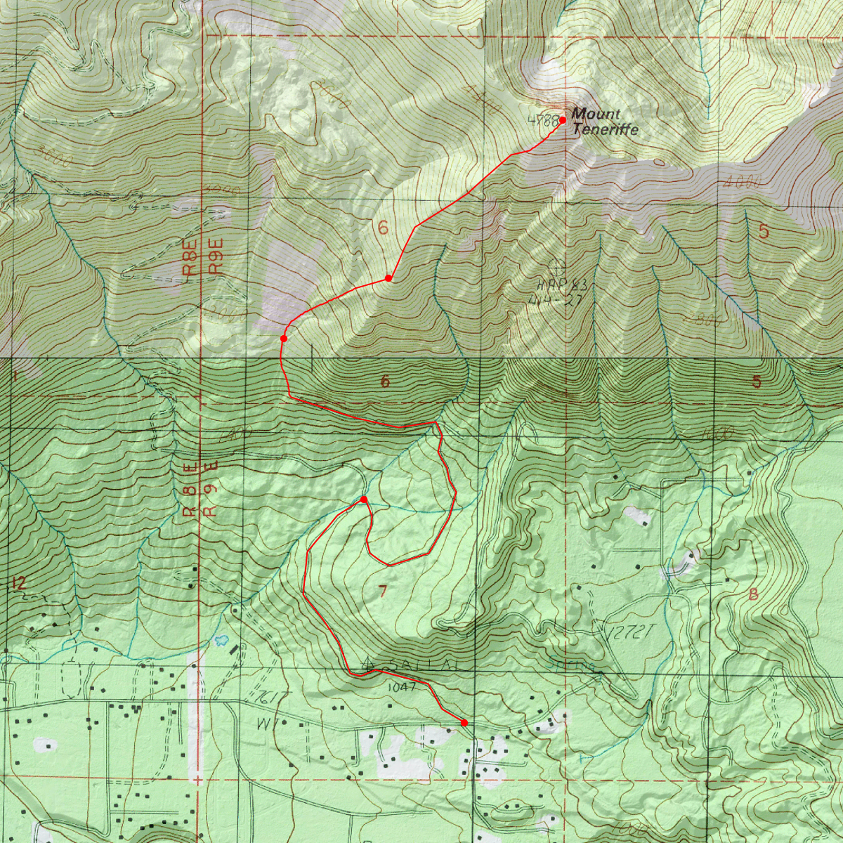 Mt. Teneriffe - CalTopo