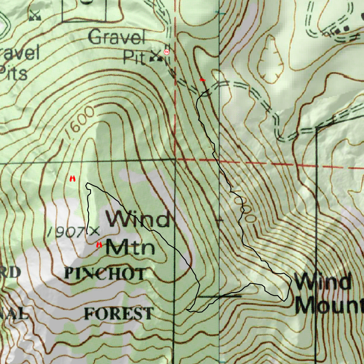 Wind Mountain - CalTopo