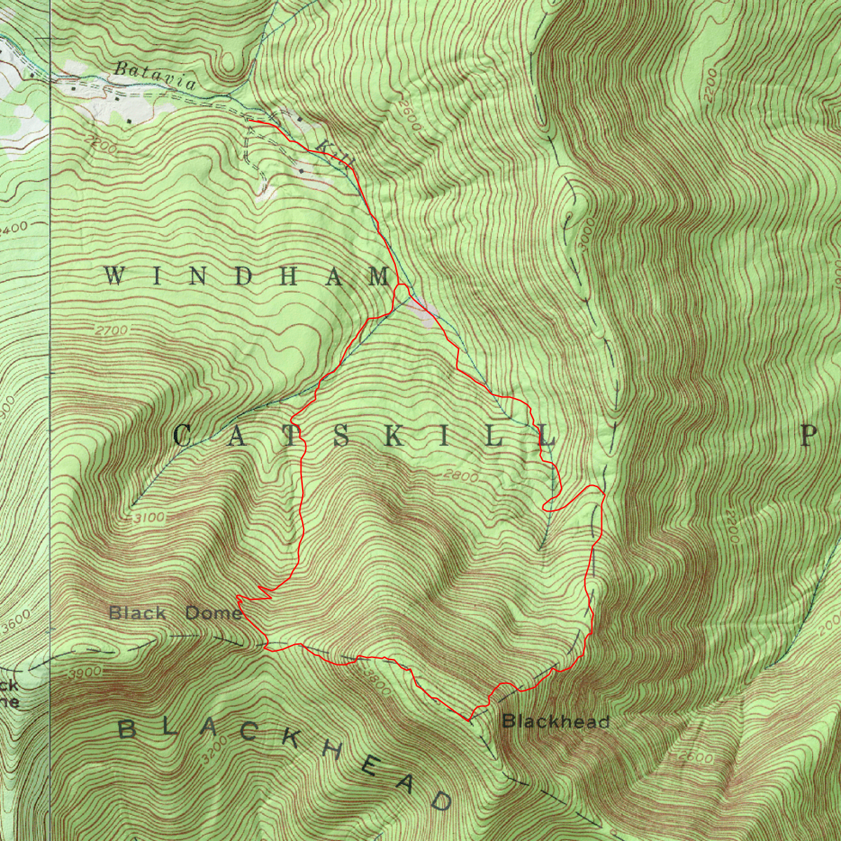 Blackhead loop - CalTopo