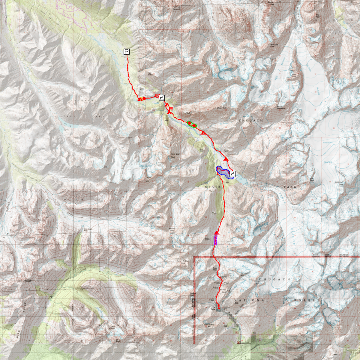 Crow Pass Projects Master CalTopo