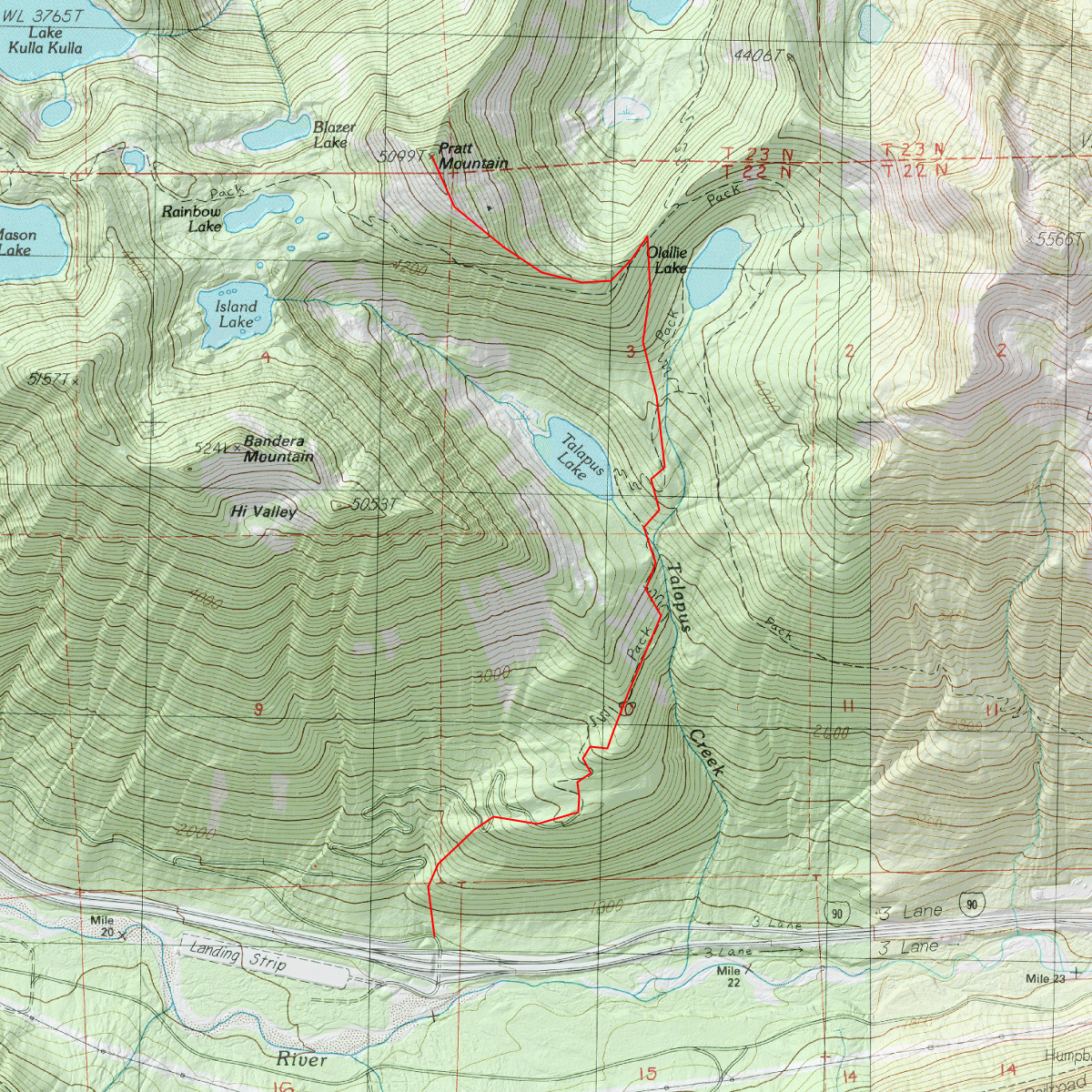 Pratt Mountain - CalTopo