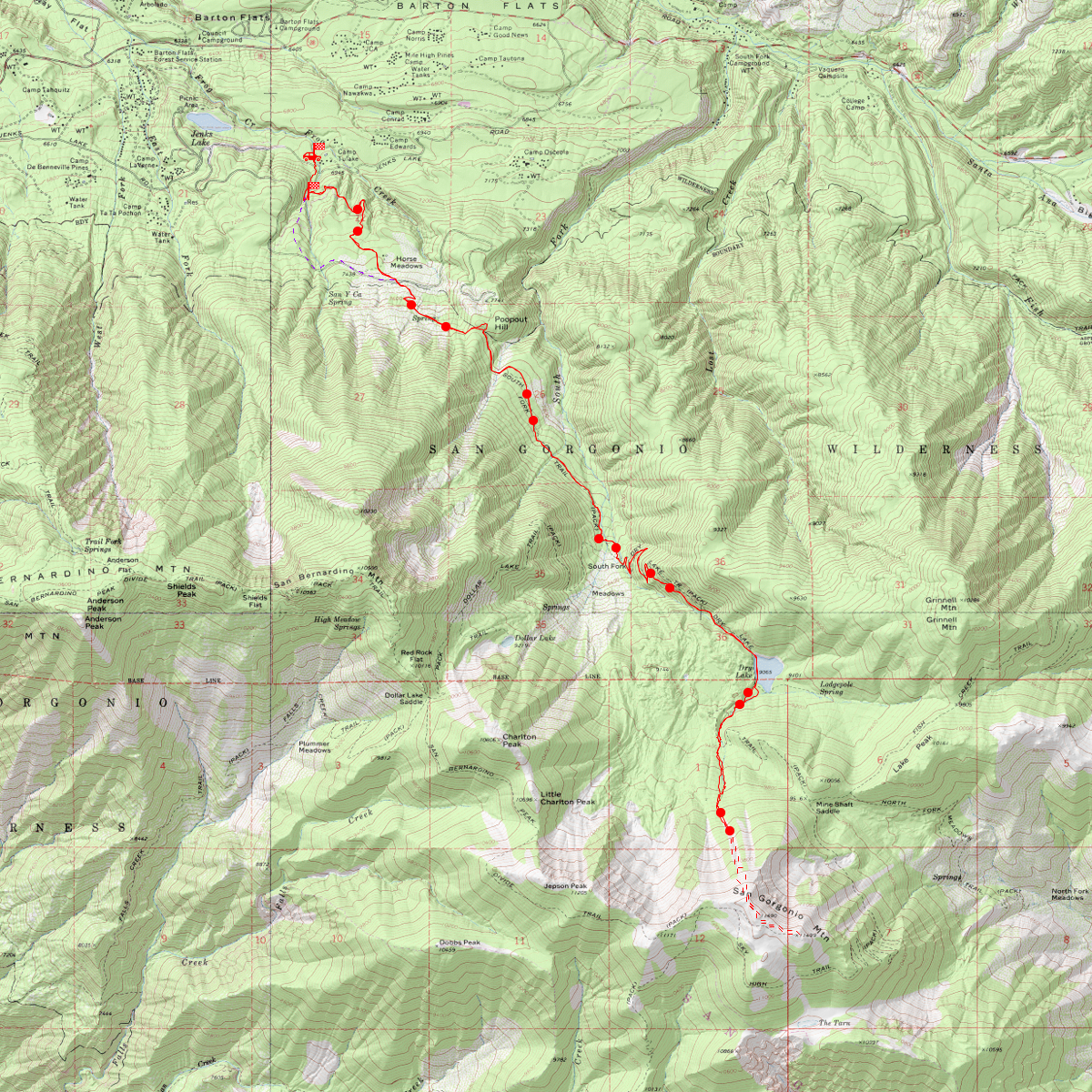 San Gorgonio 20180304 - CalTopo