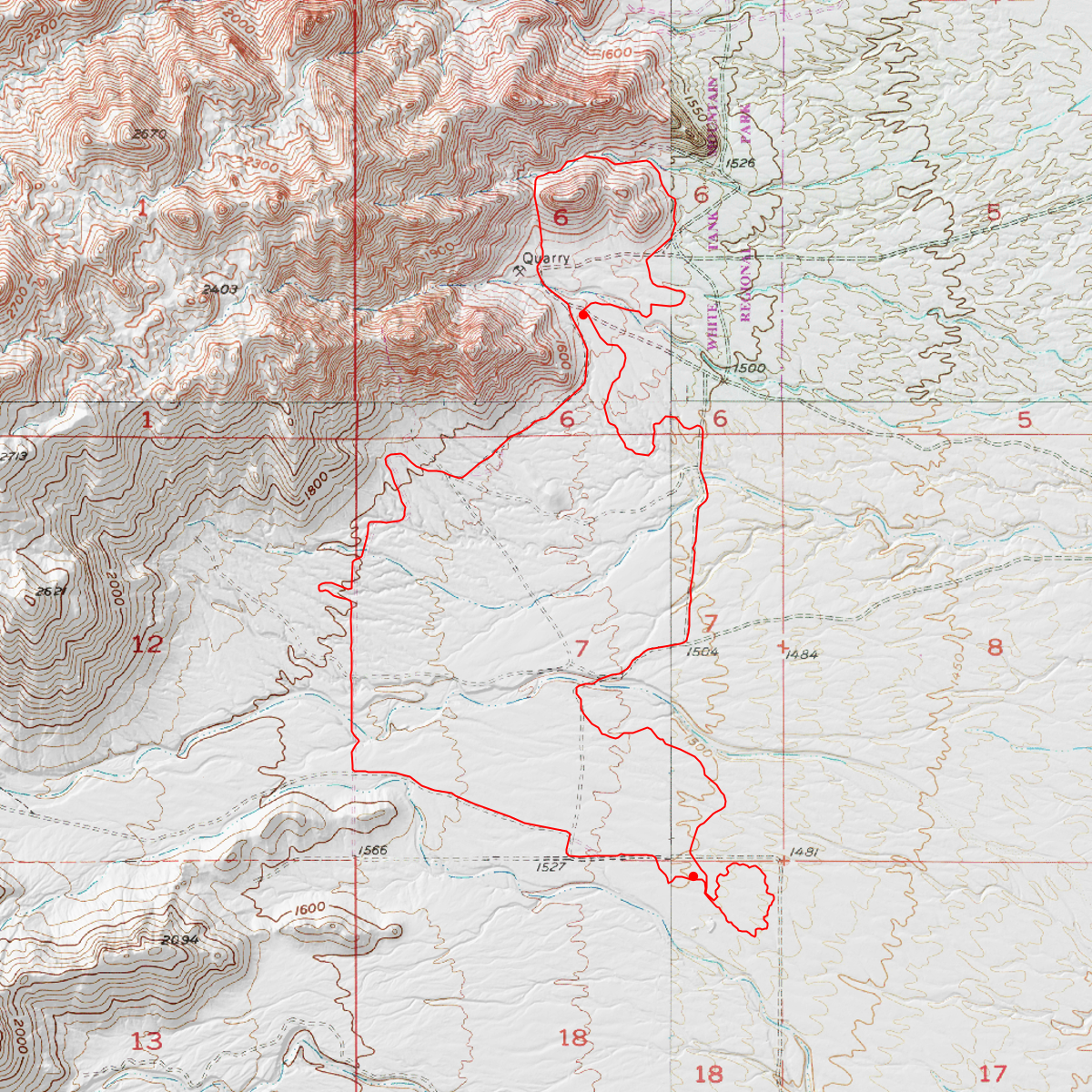 Vertigo Night Rides Updated Loop - CalTopo