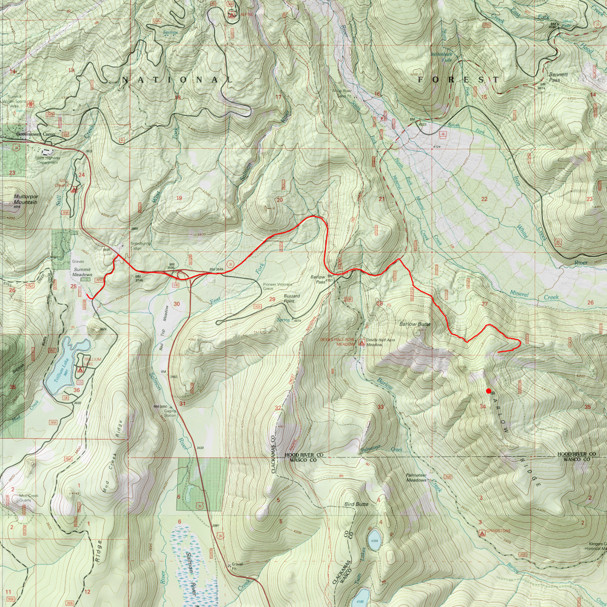 Barlow Ridge - CalTopo