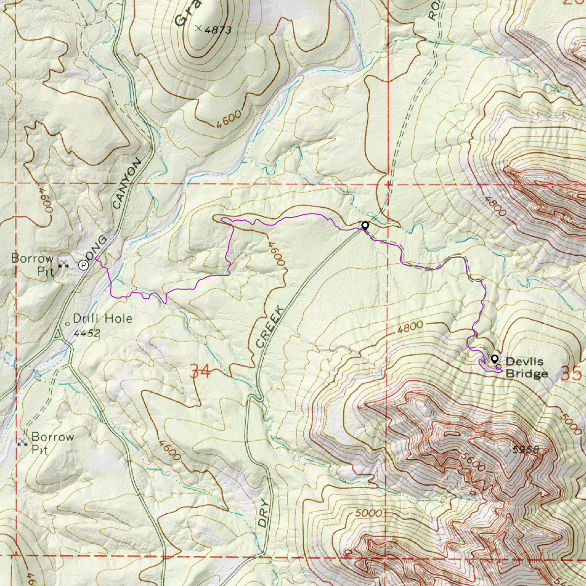 Hike Devil's Bridge Sedona - CalTopo