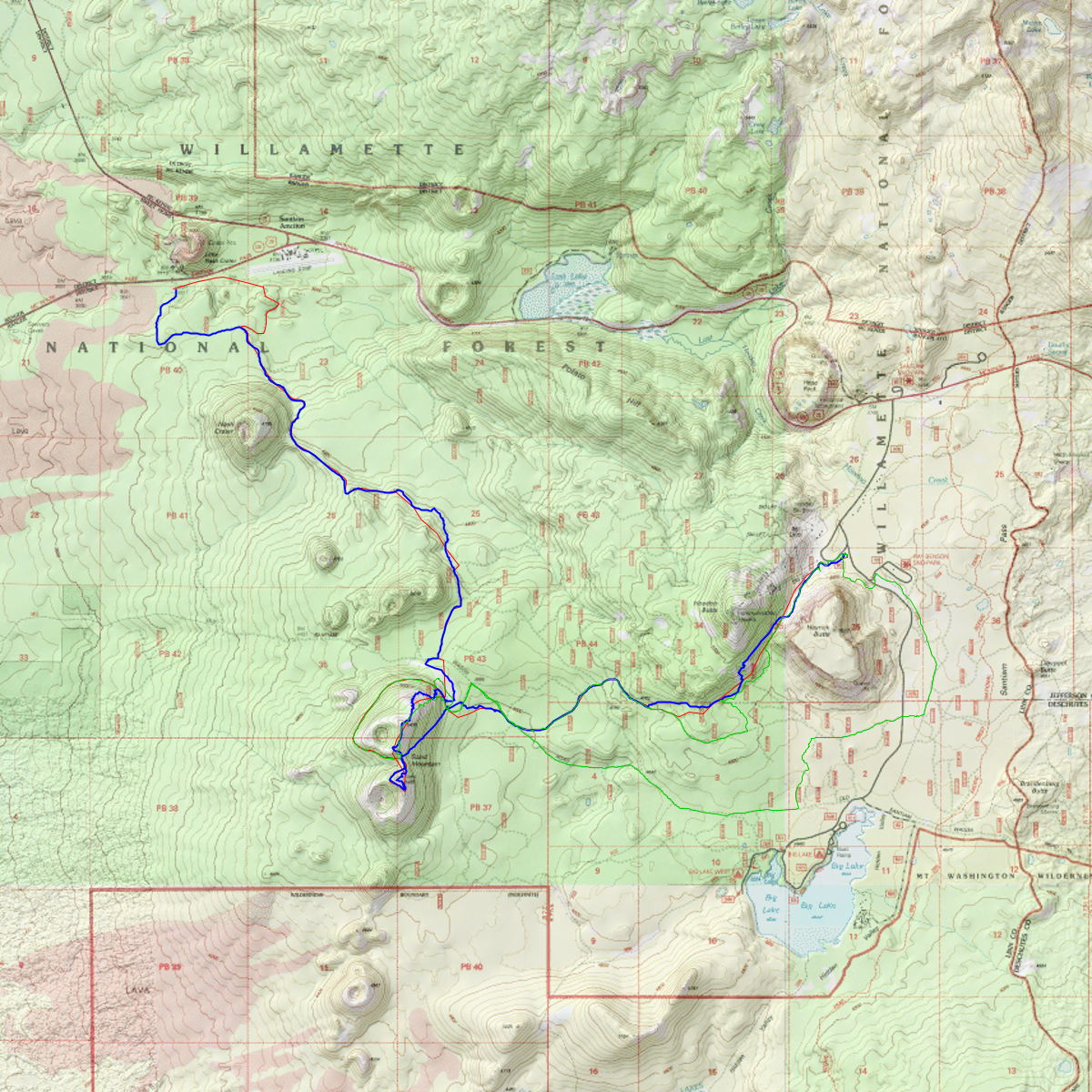 Hoodoo - Sand Mtn - 3/10/18 - CalTopo