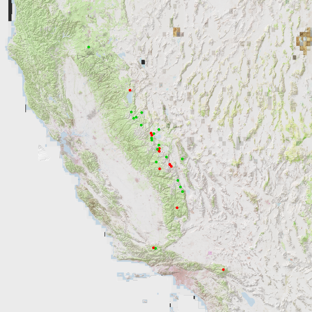 Southern California Mountain Ranges Map California Mountain Ranges