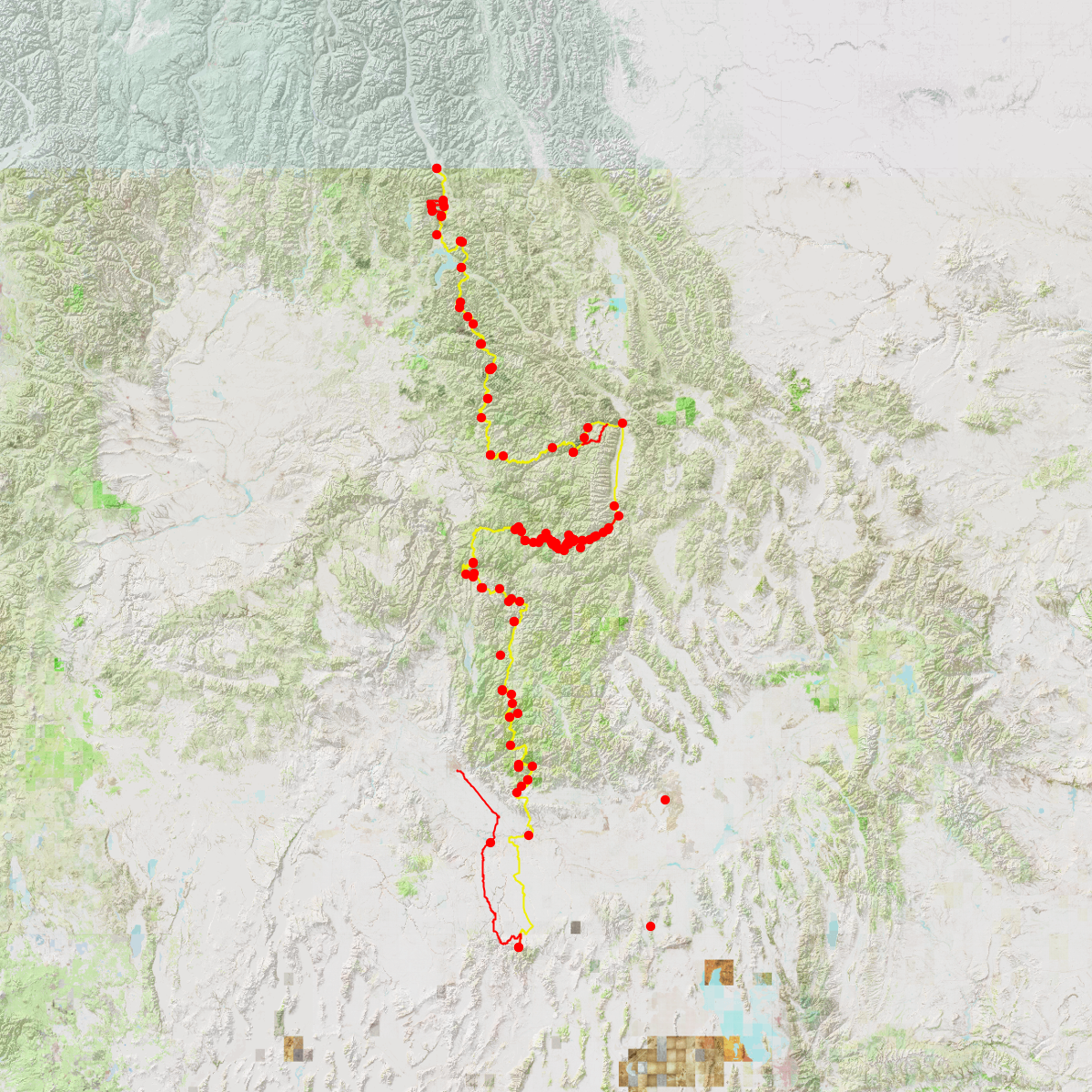 Idaho BDR Track - CalTopo
