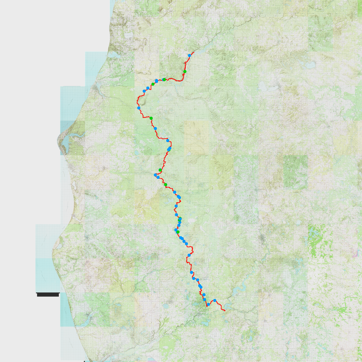 NCT Manistee National Forest - 130 Miles - CalTopo